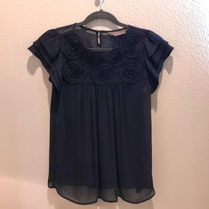 To The Max Short Ruffle Sleeve Blouse